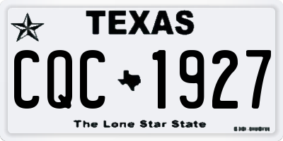 TX license plate CQC1927