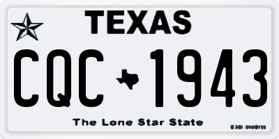TX license plate CQC1943