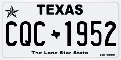 TX license plate CQC1952