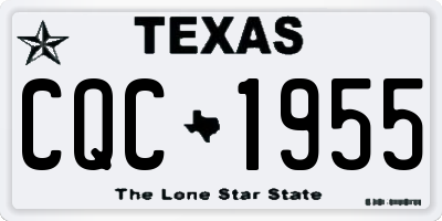 TX license plate CQC1955