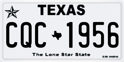 TX license plate CQC1956