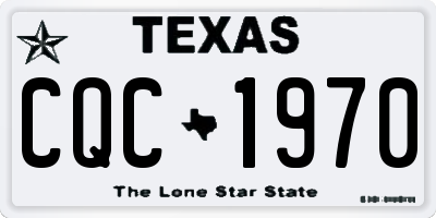 TX license plate CQC1970