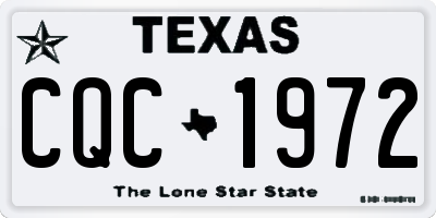 TX license plate CQC1972
