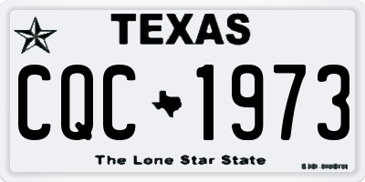 TX license plate CQC1973
