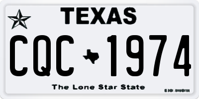TX license plate CQC1974