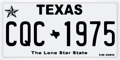 TX license plate CQC1975