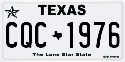 TX license plate CQC1976