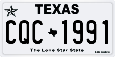 TX license plate CQC1991