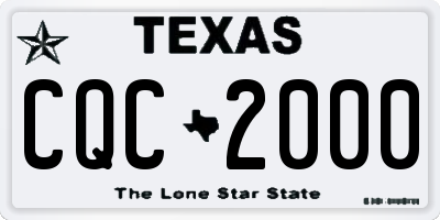 TX license plate CQC2000