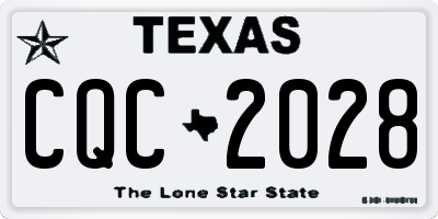 TX license plate CQC2028
