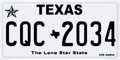 TX license plate CQC2034