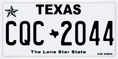 TX license plate CQC2044