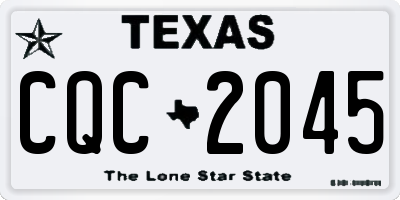 TX license plate CQC2045