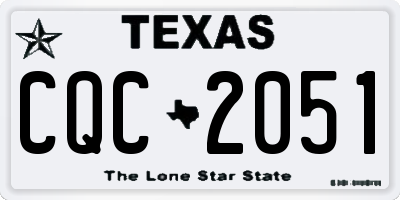 TX license plate CQC2051