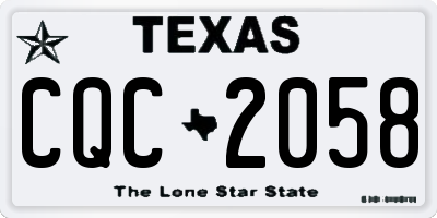 TX license plate CQC2058