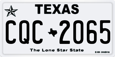 TX license plate CQC2065