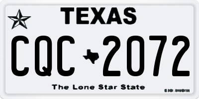 TX license plate CQC2072