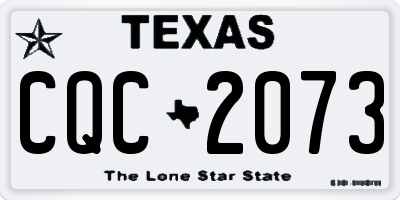 TX license plate CQC2073