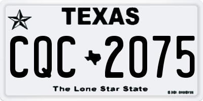 TX license plate CQC2075
