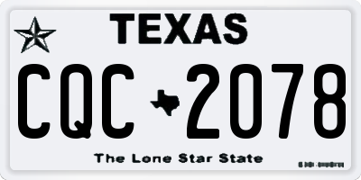 TX license plate CQC2078