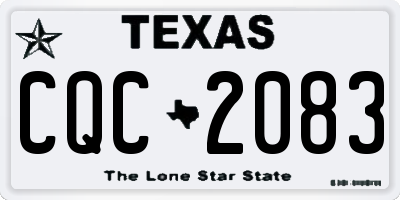 TX license plate CQC2083