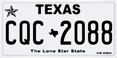 TX license plate CQC2088