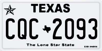 TX license plate CQC2093