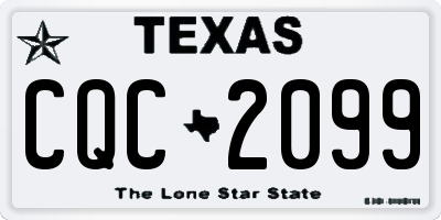 TX license plate CQC2099