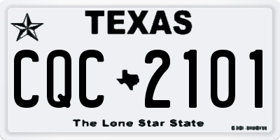 TX license plate CQC2101