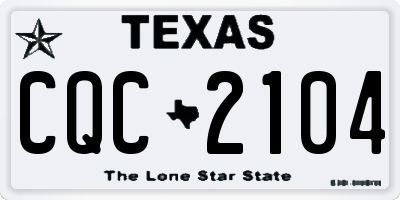 TX license plate CQC2104