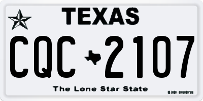 TX license plate CQC2107