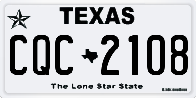 TX license plate CQC2108