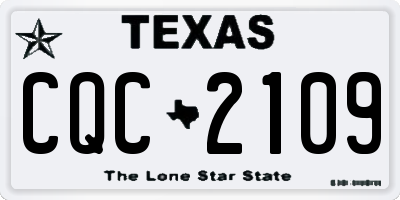 TX license plate CQC2109