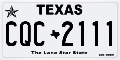 TX license plate CQC2111