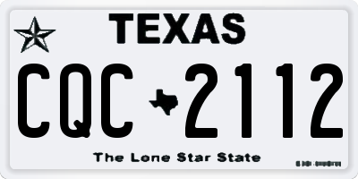 TX license plate CQC2112