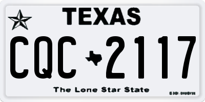TX license plate CQC2117