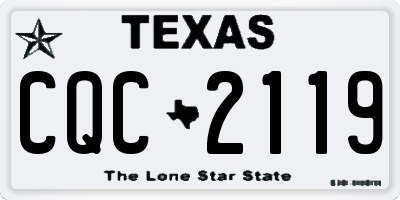 TX license plate CQC2119