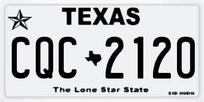TX license plate CQC2120