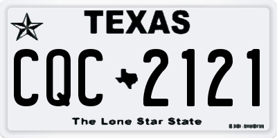 TX license plate CQC2121