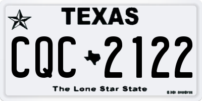 TX license plate CQC2122