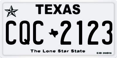 TX license plate CQC2123