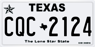 TX license plate CQC2124