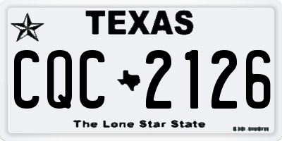 TX license plate CQC2126