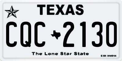 TX license plate CQC2130