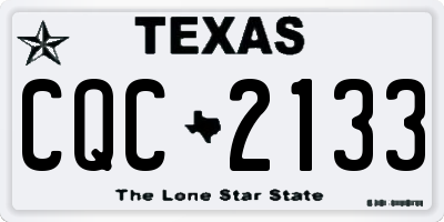 TX license plate CQC2133