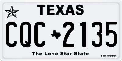 TX license plate CQC2135