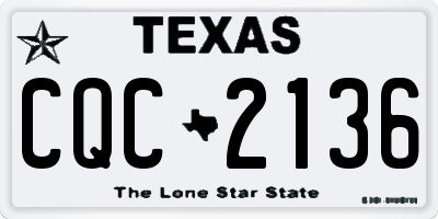 TX license plate CQC2136