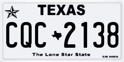 TX license plate CQC2138