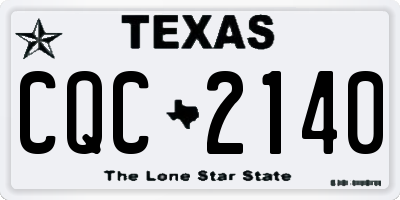 TX license plate CQC2140