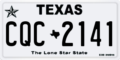 TX license plate CQC2141